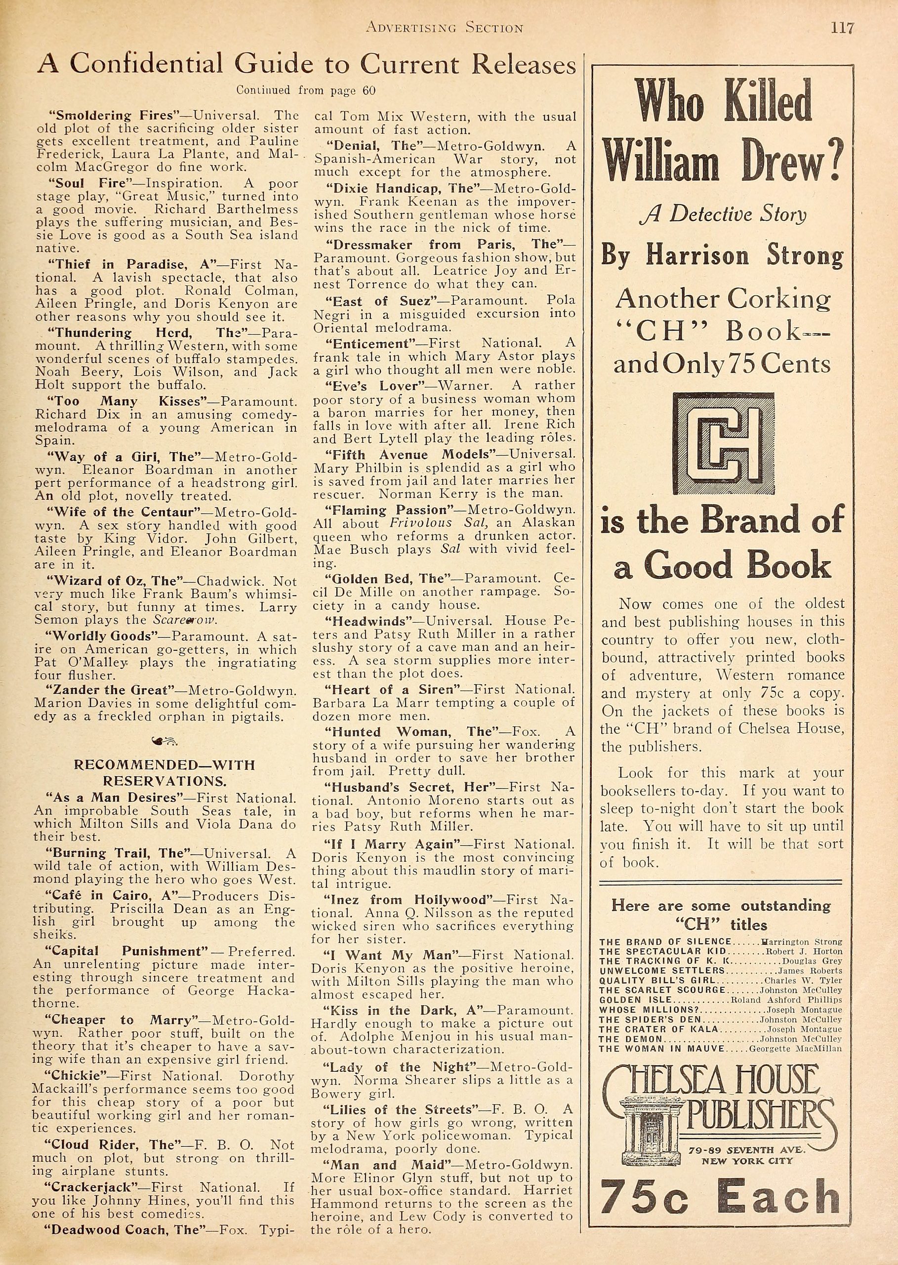 A page of text from Picture Play Magazine.